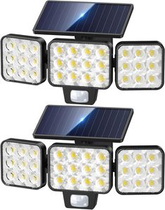 3000LM Solar Powered LED Security Floodlight with PIR Detection