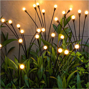 Wholesale Solar Wind Sway Firefly Stake Light Outdoor IP44 Waterproof Warm White LED Display Screen 5m/10m Ball Garden Landscape