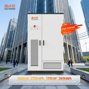 Smart Outdoor Liquid Cooling Battery Energy Storage System Cabinet 100kW/232kWh 125kW/261kWh for Commercial PV Self-Consumption
