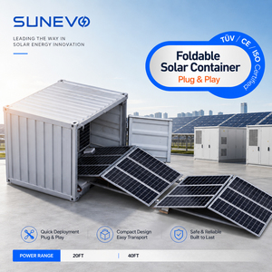 100kW 200kW Foldable Solar Power Container Hybrid System with Lithium Battery Storage for Commercial Agriculture EV Charging