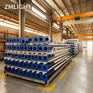 10m Galvanized Conical Solar Street Light Pole
