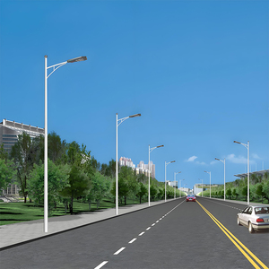 6m Single Arm Solar Street Light Galvanized Pole